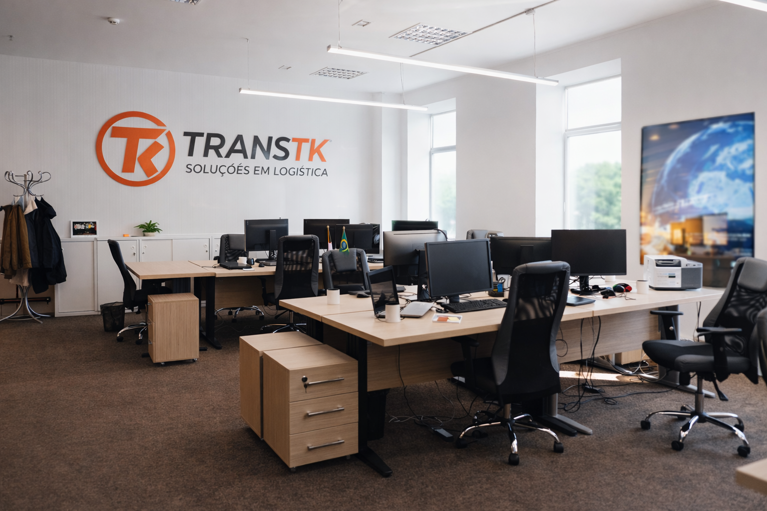 Dois caminhões Scania da TransTK